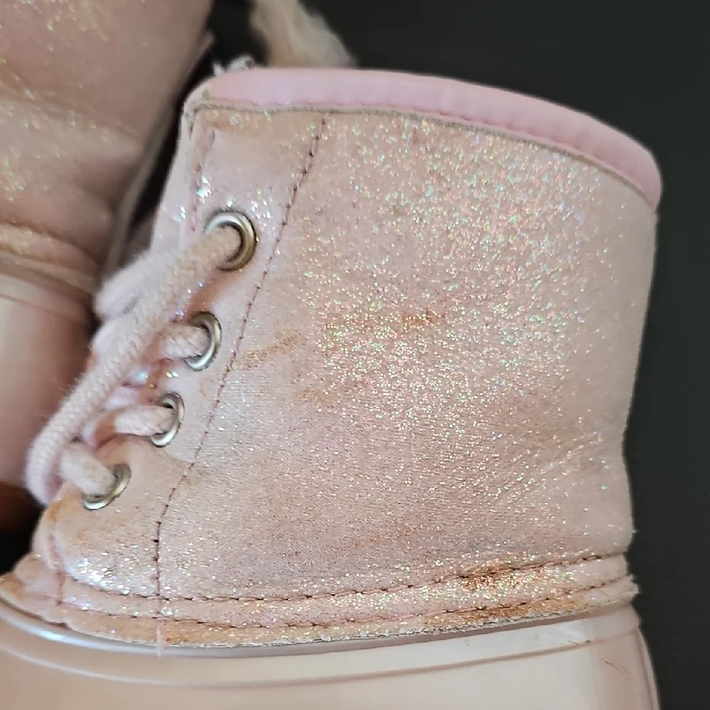Josmo Pink Kids Faux Fur Lined Winter Boots
